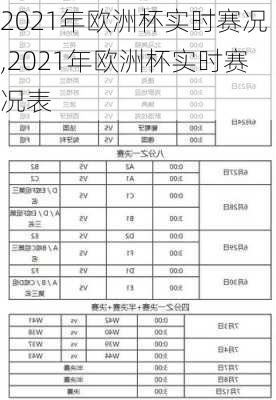 2021年欧洲杯实时赛况,2021年欧洲杯实时赛况表