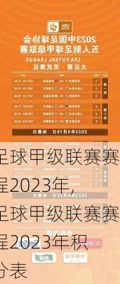 足球甲级联赛赛程2023年,足球甲级联赛赛程2023年积分表