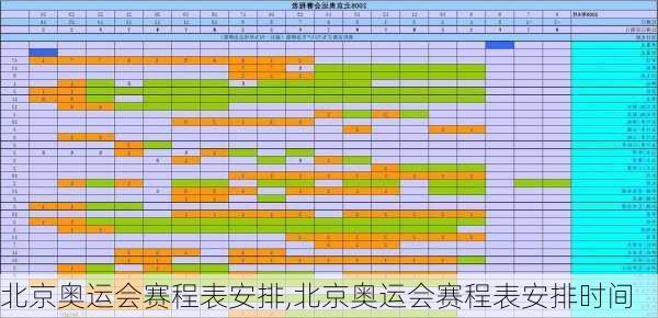 北京奥运会赛程表安排,北京奥运会赛程表安排时间