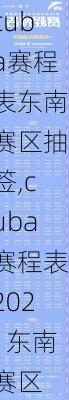 cuba赛程表东南赛区抽签,cuba赛程表2021东南赛区