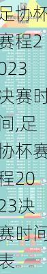 足协杯赛程2023决赛时间,足协杯赛程2023决赛时间表