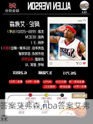 答案艾弗森,nba答案艾弗森