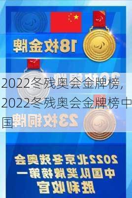 2022冬残奥会金牌榜,2022冬残奥会金牌榜中国