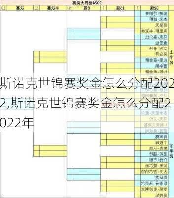 斯诺克世锦赛奖金怎么分配2022,斯诺克世锦赛奖金怎么分配2022年