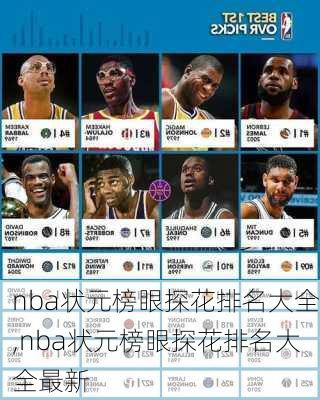 nba状元榜眼探花排名大全,nba状元榜眼探花排名大全最新