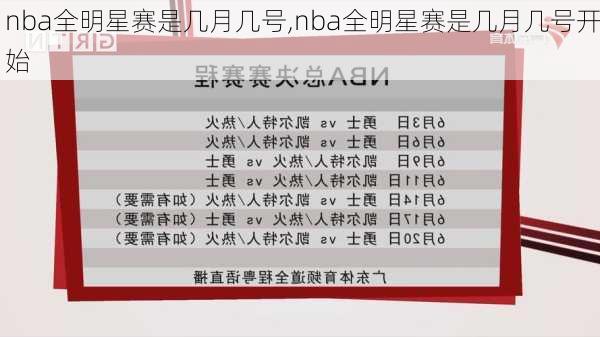 nba全明星赛是几月几号,nba全明星赛是几月几号开始