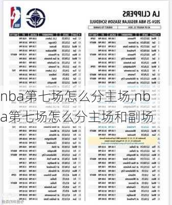 nba第七场怎么分主场,nba第七场怎么分主场和副场