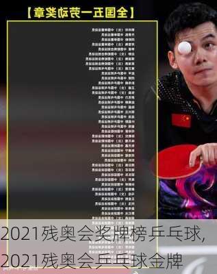 2021残奥会奖牌榜乒乓球,2021残奥会乒乓球金牌