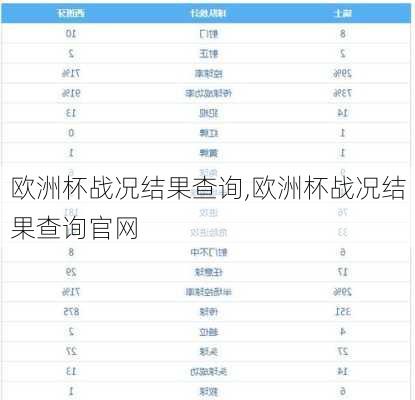 欧洲杯战况结果查询,欧洲杯战况结果查询官网