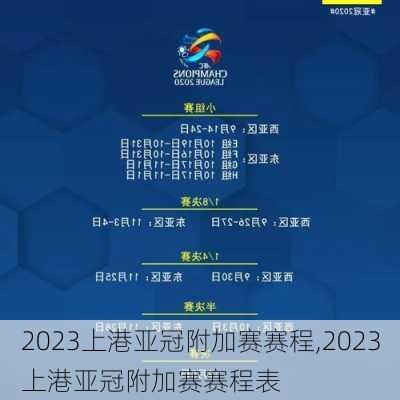 2023上港亚冠附加赛赛程,2023上港亚冠附加赛赛程表