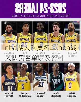 nba湖人队员名单,nba湖人队员名单以及资料