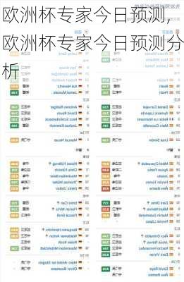 欧洲杯专家今日预测,欧洲杯专家今日预测分析