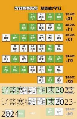 辽篮赛程时间表2023,辽篮赛程时间表2023-2024