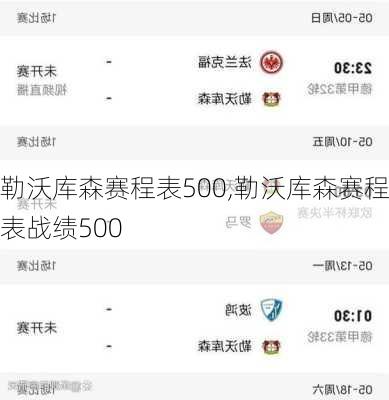 勒沃库森赛程表500,勒沃库森赛程表战绩500