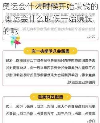 奥运会什么时候开始赚钱的,奥运会什么时候开始赚钱的呢