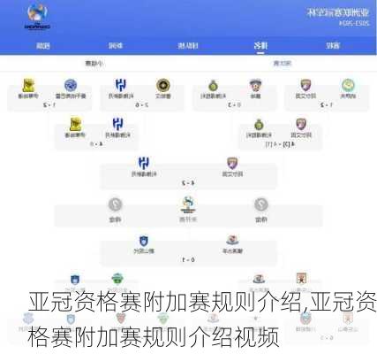 亚冠资格赛附加赛规则介绍,亚冠资格赛附加赛规则介绍视频
