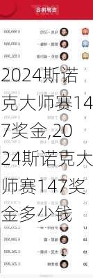 2024斯诺克大师赛147奖金,2024斯诺克大师赛147奖金多少钱