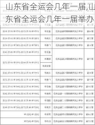 山东省全运会几年一届,山东省全运会几年一届举办