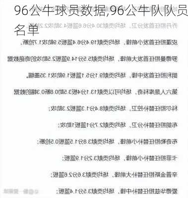 96公牛球员数据,96公牛队队员名单