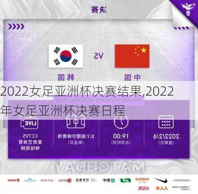 2022女足亚洲杯决赛结果,2022年女足亚洲杯决赛日程