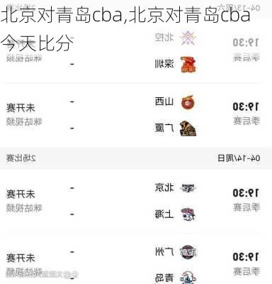 北京对青岛cba,北京对青岛cba今天比分