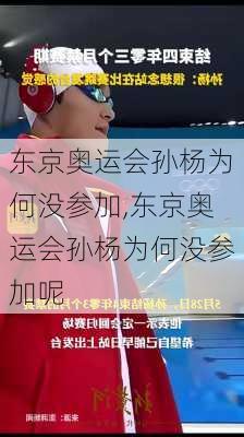 东京奥运会孙杨为何没参加,东京奥运会孙杨为何没参加呢