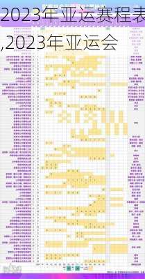 2023年亚运赛程表,2023年亚运会