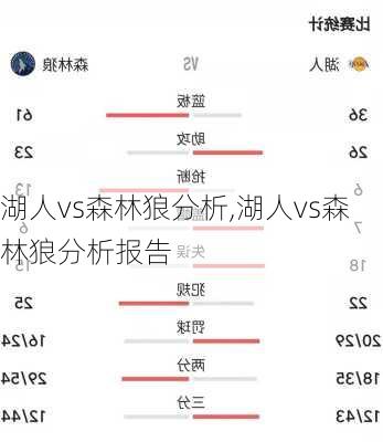 湖人vs森林狼分析,湖人vs森林狼分析报告