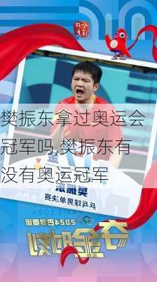 樊振东拿过奥运会冠军吗,樊振东有没有奥运冠军