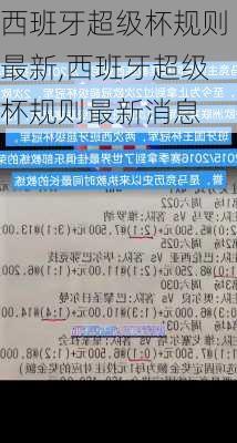 西班牙超级杯规则最新,西班牙超级杯规则最新消息