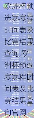 欧洲杯预选赛赛程时间表及比赛结果查询,欧洲杯预选赛赛程时间表及比赛结果查询官网