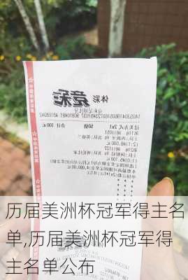 历届美洲杯冠军得主名单,历届美洲杯冠军得主名单公布