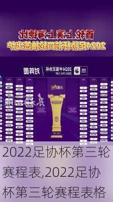 2022足协杯第三轮赛程表,2022足协杯第三轮赛程表格