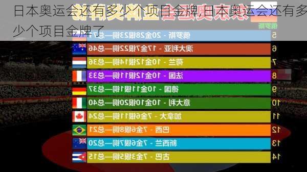 日本奥运会还有多少个项目金牌,日本奥运会还有多少个项目金牌了