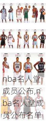 nba名人堂成员公布,nba名人堂成员公布名单