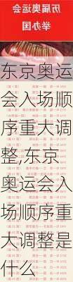 东京奥运会入场顺序重大调整,东京奥运会入场顺序重大调整是什么