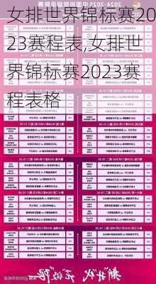 女排世界锦标赛2023赛程表,女排世界锦标赛2023赛程表格