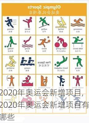 2020年奥运会新增项目,2020年奥运会新增项目有哪些