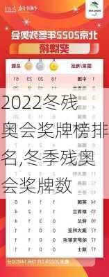 2022冬残奥会奖牌榜排名,冬季残奥会奖牌数