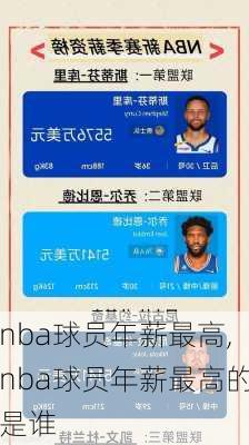 nba球员年薪最高,nba球员年薪最高的是谁